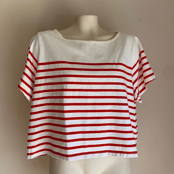 Madewell Tops - Madewell top red striped XXL